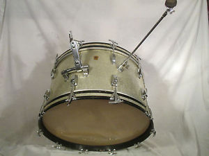LUDWIG CLASSIC 12 X 22 NEW YORKER BASS DRUM SILVER SPARKLE KEYSTONE JUN 28 1961