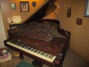 BEAUTIFUL STEINWAY AND SONS MAHOGANY GRAND PIANO MODEL B FLOWER POT