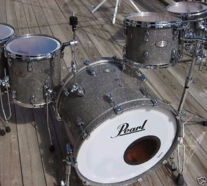 4 pc PEARL REFERENCE GRANITE SPARKLE With SKB Hard Shell Cases