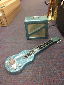 Vintage 1940's to 1950's Magnatone Hawaiian Lap Steel Electric Guitar and Amp!