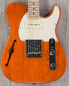 G&L USA ASAT Classic Bluesboy 90 Semi-Hollow Guitar, Clear Orange, Maple Board