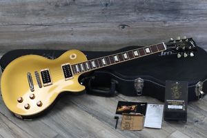 RARE! 2008 Gibson Les Paul Slash Signature Standard Goldtop MINTY! + PLAQUE/CASE