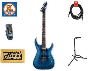 ESP LTD MH-1000NT STB Electric Guitar, Cable, Tuner, Strings,Polish Clothe,Stan
