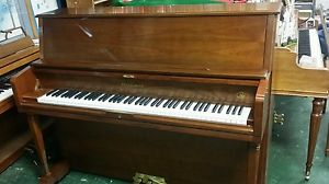 PRAMBERGER PV 118S STUDIO PIANO SATIN WALNUT w BENCH LIMITED LOCAL DELIVERY INC.