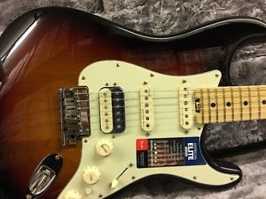 New Fender American Elite Stratocaster HSS Shawbucker 3 Tone Sunburst  W/HSC