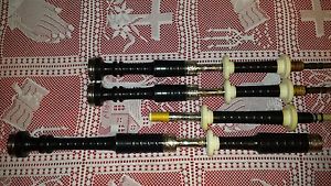 Dunbar Bagpipes Silver and Mammoth Ivory