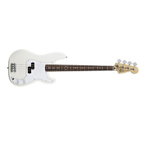 Fender Standard Precision P-Bass Guitar Rosewood Fretboard Arctic White DEMO