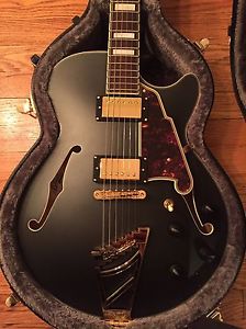 D'Angelico EX-SS Deluxe Hollowbody Electric Midnight Matte W Case Fits Es-339