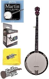 Gold Tone Model BG-250 - 5 String Bluegrass Banjo w/Martin Banjo Strings + More