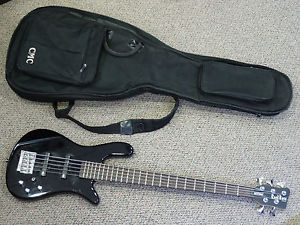 Warwick RockBass Corvette 5-String Bass Black High Polish NRB F-24172-05 w/Case
