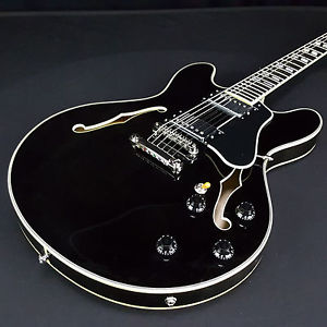 Used Eastman T486 T486BK T 486 BK Black Semi Hollow Guitar with Case