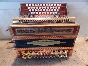 Strasser 4 Row Button Box Accordion, G#,C#,F#,B