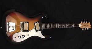 Univox Hi Flyer Phase 2 Vintage Guitar-Sunburst Early 70's Model