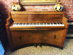 NEW YEAR SALE!  Small Steck Art Deco Walnut Upright Console Piano REDUCED PRICE