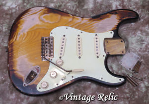 aged RELIC loaded nitro Stratocaster body w/ Fender Custom Shop pups & bridge