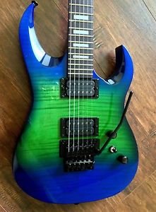 NEW DBZ DIAMOND HALCYON FMFR JDI JADE IRIDIUM FLAME TOP GUITAR W/FLOYD ROSE