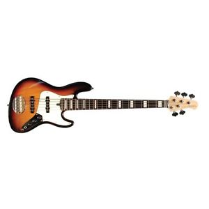 Lakland Skyline Series 55-60 Custom 5-Strings Bass Guitar, Three Tone Sunburst