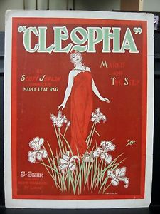 RAG Sheet Music SCOTT JOPLIN "Cleopha"  1902 Ragtime