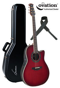 Ovation Custom Legend C2079AX Acoustic-Electric Guitar - Cherry Red Burst w/Case