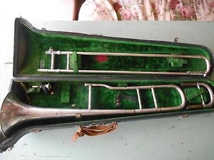 Antique RARE 1800's Henry Distin Trombone B Flat England Williamsport Pa. USA