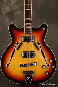 original 1967 Fender Coronado II hollowbody Bass Sunburst w/bad neck