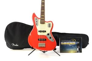 2007 Fender Jaguar Electric Bass Guitar - Hot Rod Red w/ Gig Bag - Active