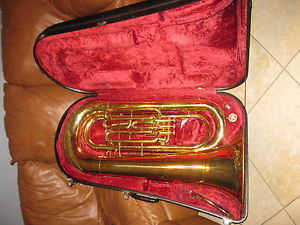 YAMAHA YBB 301M Marching Tuba with case & Mouthpiece GOOD CONDITION