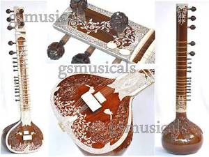 SITAR ROYAL TEAK WOOD WITH FIBERGLASS CASE PROFFESSIONAL SITAR GSM058GS#