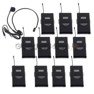 Takstar WTG-500 Tour Guide UHF Wireless System 1 Transmitter + 10 Receivers Moni