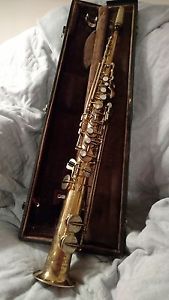 1926 Buescher True-Tone Low Pitch Bb Soprano Saxophone SN 212783