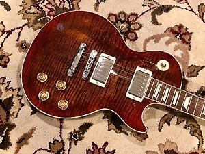 SCARCE!! 2014 GIBSON LES PAUL STANDARD PLUS FLAME ROOT BEER BEAUTIFUL