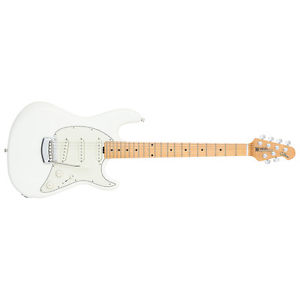 Ernie Ball Music Man Cutlass Guitar, Ivory White, Maple Board, Silent Circuit