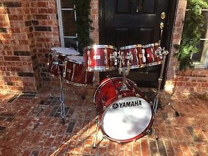 1980's Yamaha Cherry Recording Custom Drum Set- 20-8-10-12-14-15!