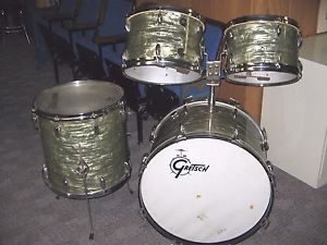 Vintage 1960's Gretsch Round Badge Drumset, All Original
