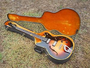 1966 Hagstrom Concord Vintage Bass Guitar, Sounds & Plays EXC+, Original Case!