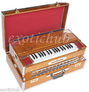 HARMONIUM~11 SCALE CHANGER~TEAK WOOD~THREE SET REEDS BASS/MALE/FEMALE~P​IANO EHS