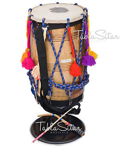 DHOL MAHARAJA™/BUY SHEESHAM WOOD PUNJABI BHANGRA DHOL/REMO HEAD/NATURAL/DRUM/ECB