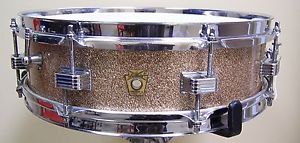 Vintage Ludwig Pre SN Downbeat Snare Drum - Champaigne Sparkle