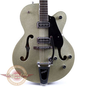 2005 GRETSCH G5126 ELECTROMATIC HOLLOW BODY ELECTRIC GUITAR SILVER SPARKLE