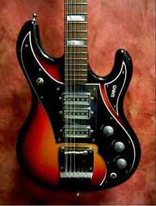 Rare Vintage 12-String 1960's WEM Sapphire Electric Guitar + Hardshell Case.