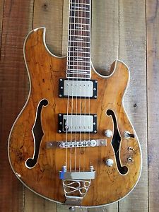 Custom Build Lengadoc Phish Tribute Semi-Hollow - Spalted Maple Honey