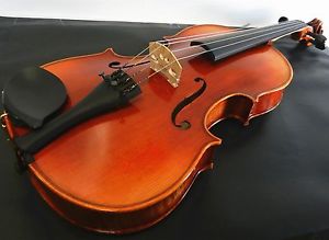 USED***BEAUTIFUL VIOLA 15.5" SIZE , HELICORE STRINGS+CASE + BOW+ROSIN