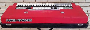 Original Ace Tone Top 9 combo organ, red, working order, 61 keys, Japan c. 1968