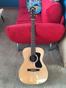 Guild Rosewood GAD-F130R Acoustic Electric Guitar K&k Pickup With Hard Case LOOK