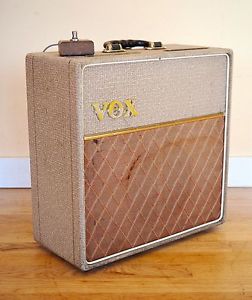 1962 Vox AC4 Vintage Class A Tube Amplifier Fawn JMI UK Made w/ Woodie Switch