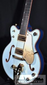 GRETSCH USA CUSTOM SHOP FALCON JR TWO TONE MARINE BLUE DOUBLE CUTAWAY GUITAR HAR