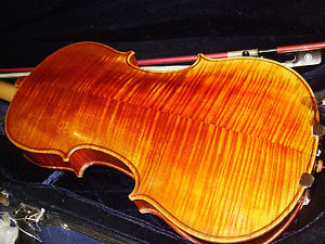 Viola Outfit 15.5" Nicely Flamed  German,  1950's?..Professionally Set Up