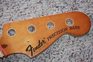 1971 1972 Fender Precision bass fretless neck maple