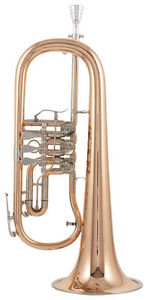 Cerveny CFH 702R Konzert - Flügelhorn mit Trigger aus Goldmessing