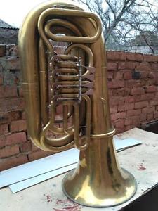 Vintage  Brass Pipe Tuba Leningrad in B